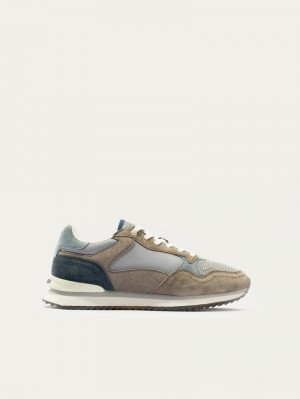 Hoff City Bristol Sneakers Uomo Grigie Khaki Bianche | GYD7162VJ